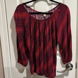 MICHAEL Kors Womens Top Mid Sleeve Hem style